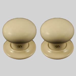 Cream Porcelain Door Knobs (Pair)