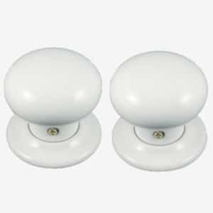 White Porcelain Door Knobs (Pair)