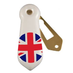 Union Jack Porcelain Escutcheon / Keyhole Cover