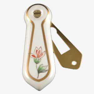 Festoon Porcelain Escutcheon / Keyhole Cover