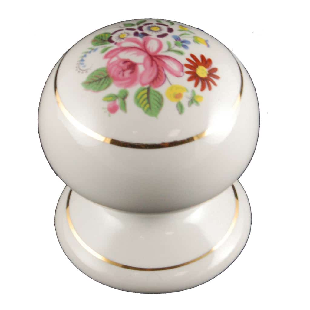 Floral Chintz Porcelain One Piece Wardrobe Knob