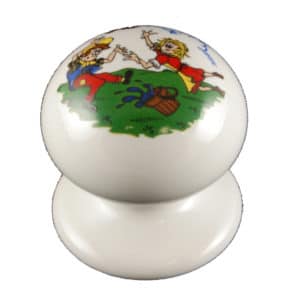 Humpty Dumpty Porcelain One Piece Wardrobe Knob