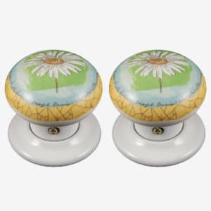 Springtime Porcelain Door Knobs (Pair)