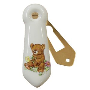 Teddy Bear Porcelain Escutcheon / Keyhole Cover