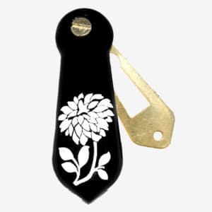 White Dahlia Porcelain Escutcheon / Keyhole Cover