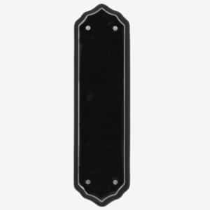 Black Porcelain Single Chromeline Finger Plate