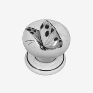 Black Butterflies 2 Piece Cupboard Knob