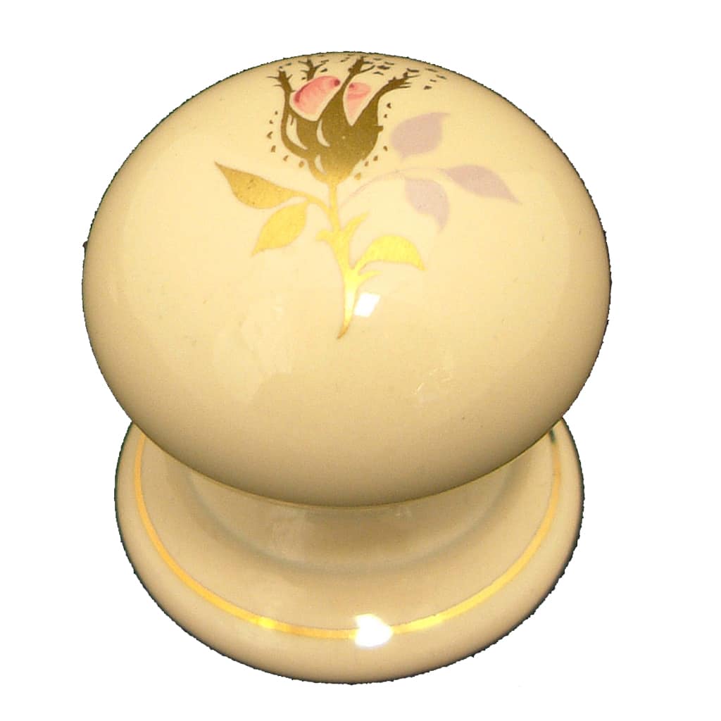 Chintz Rose Porcelain One Piece Wardrobe Knob