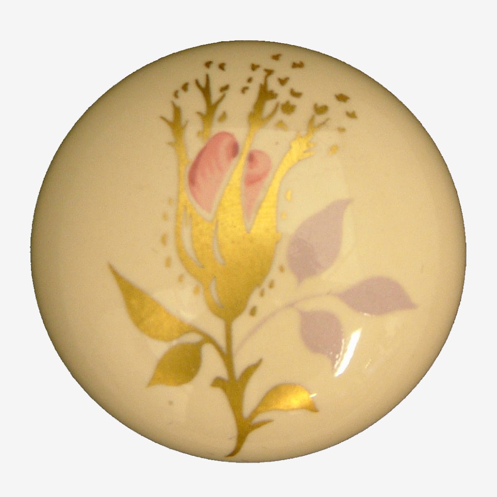 Chintz Rose Porcelain One Piece Cupboard Knob - Image 2