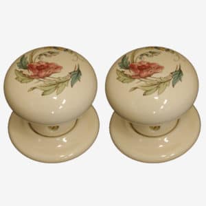 Poppy & Wheatsheaf Porcelain Door Knobs (Pair)