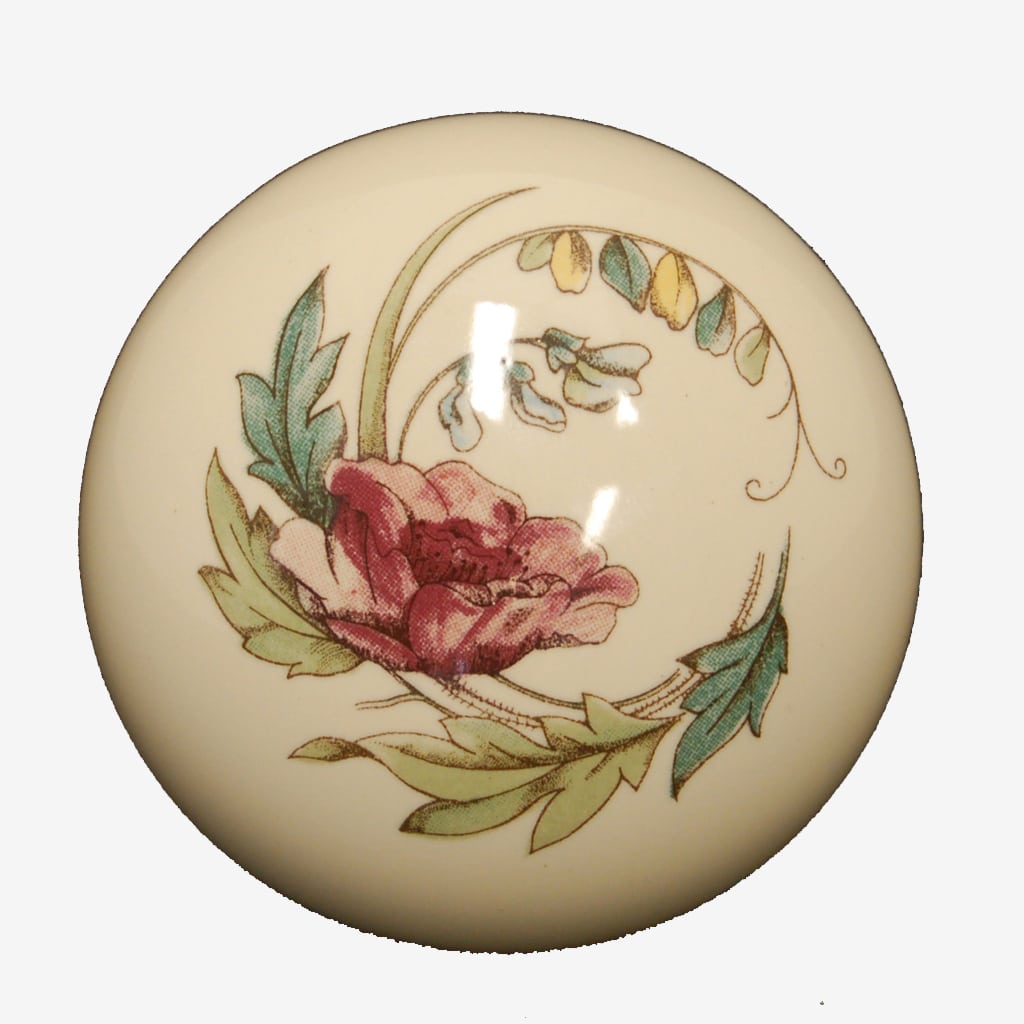 Poppy & Wheatsheaf Porcelain Door Knobs (Pair) - Image 2