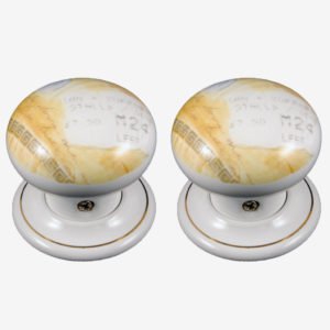 Romeo & Juliet Porcelain Door Knobs (Pair)