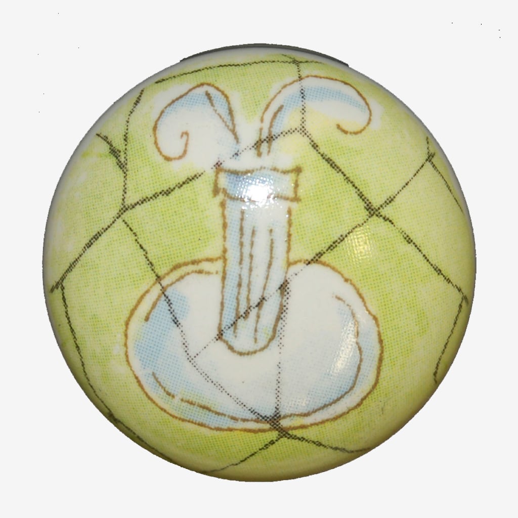 Topiary Garden Porcelain One Piece Cupboard Knob - Image 2