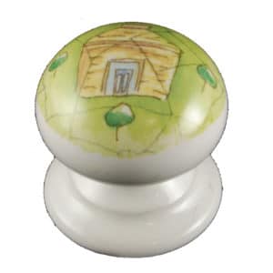 Topiary Garden Porcelain One Piece Wardrobe Knob