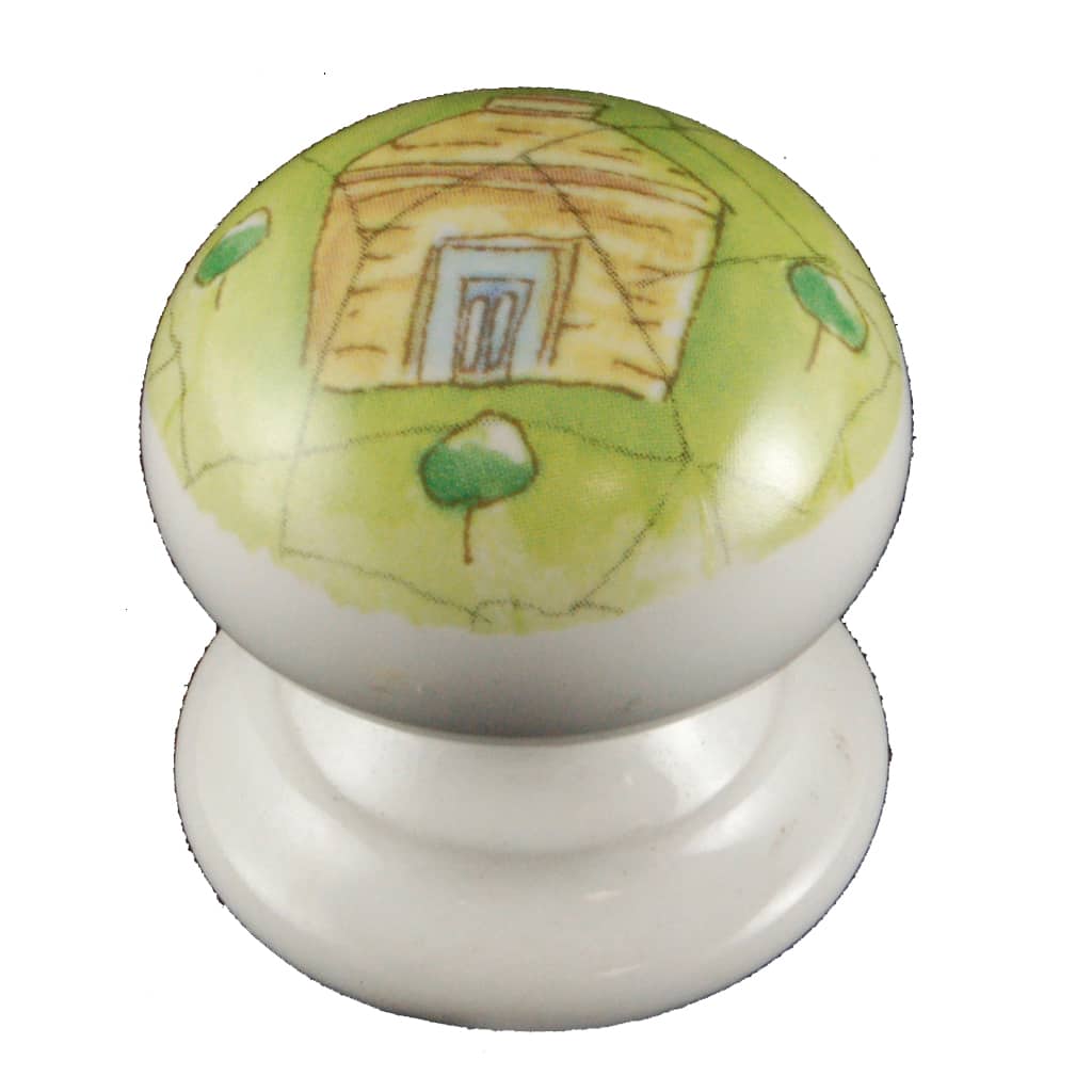 Topiary Garden Porcelain One Piece Wardrobe Knob
