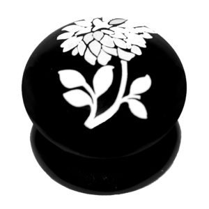 White Dahlia Porcelain Victorian Cupboard Knob