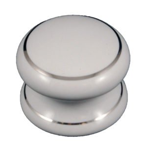 Single Chromeline Porcelain Victorian Cupboard Knob White