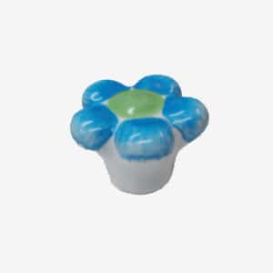 Flower Shaped Cupboard Knob Blue