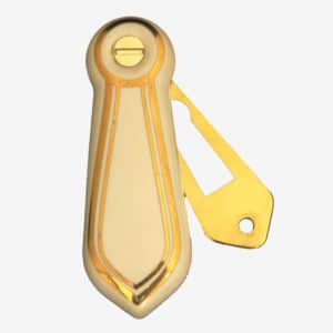Cream Double Goldline Porcelain Escutcheon