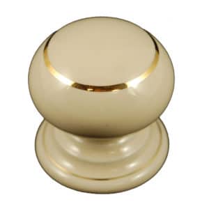 Cream Single Goldline One Piece Cupboard Knob
