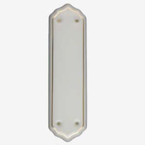 White Single Goldline Porcelain Finger Plate
