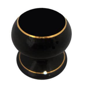Black Single Goldline One Piece Cupboard Knob