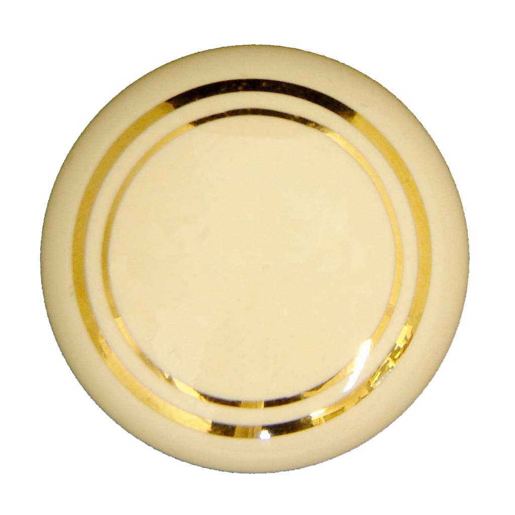 Cream Double Goldline One Piece Cupboard Knob - Image 2