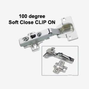 1 Pair x Soft Close Kitchen Door Hinge 100 Degree