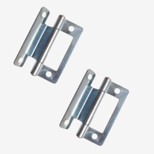 1 Pair Cranked Flush Hinge Zinc Plated 50mm