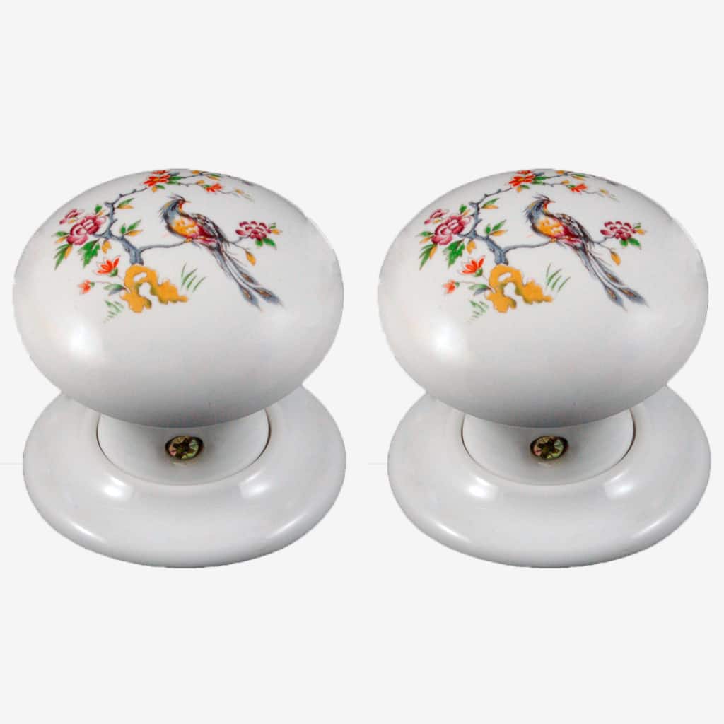 Chantilly Porcelain Door Knobs (Pair)