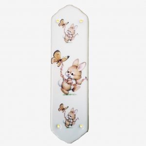 Flower Bunnies Porcelain Finger Plate