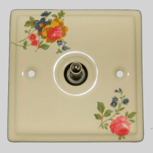 Country Rose Porcelain Single Toggle Switch