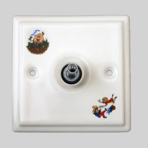 Humpty Dumpty Porcelain Single Toggle Switch