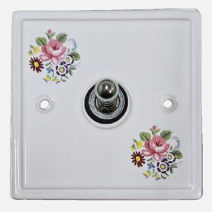 Floral Chintz Porcelain Single Toggle Switch