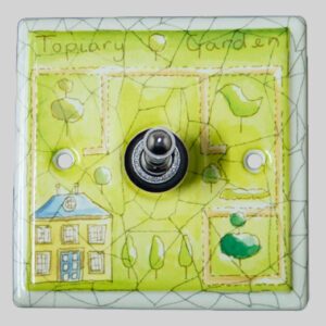 Topiary Garden Porcelain Single Toggle Switch