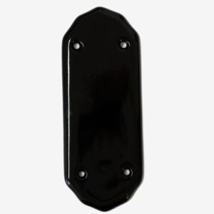 Small Black Porcelain Finger Plate