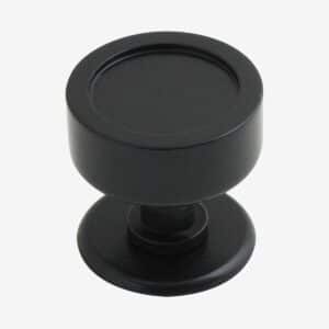 Matt Black Flat Centre Door Knob