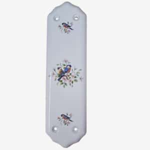 Blue Bullfinch Bird Song Porcelain Finger Plate