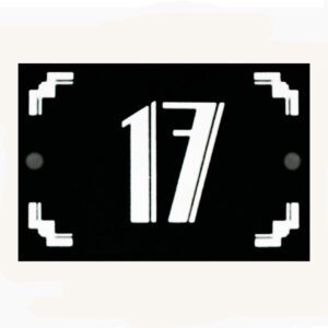 Art Deco Enamel Door Number.