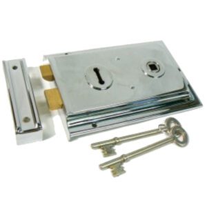 Bright Chrome Flanged Rimlock