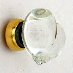 Clear Glass Love Heart Knob