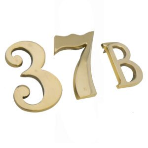 Large Churchill Brass Door Numbers