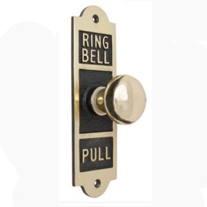 Oblong Victorian Brass Bell Pull