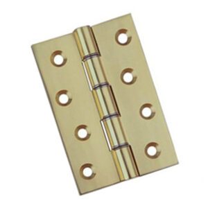 Pair Polished Brass Hinges 4" X 2.5/8"