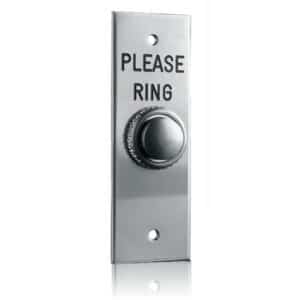 'Please Ring' Satin Chrome Doorbell
