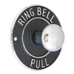 Victorian Chrome & Black Bell Pull