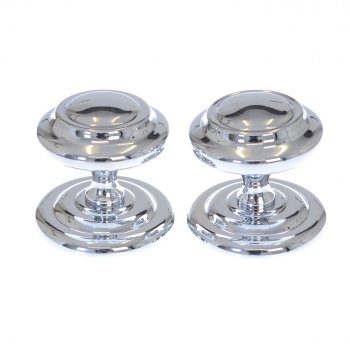 Pair Of Royal Chrome Double Door Knobs