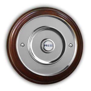 Architectural Doorbell On Mahogany Plinth